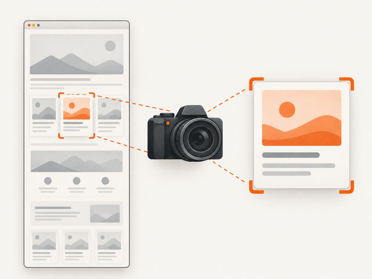 Choose viewport, region, element, or full-page capture according to the image you actually need.