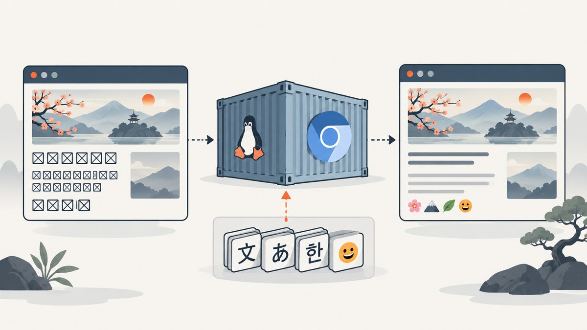 How to Fix Square Characters in Chromium on Alpine Docker