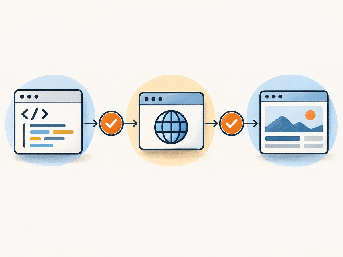 Identify whether the failure occurs during compilation, browser launch, or navigation before changing packages or code.