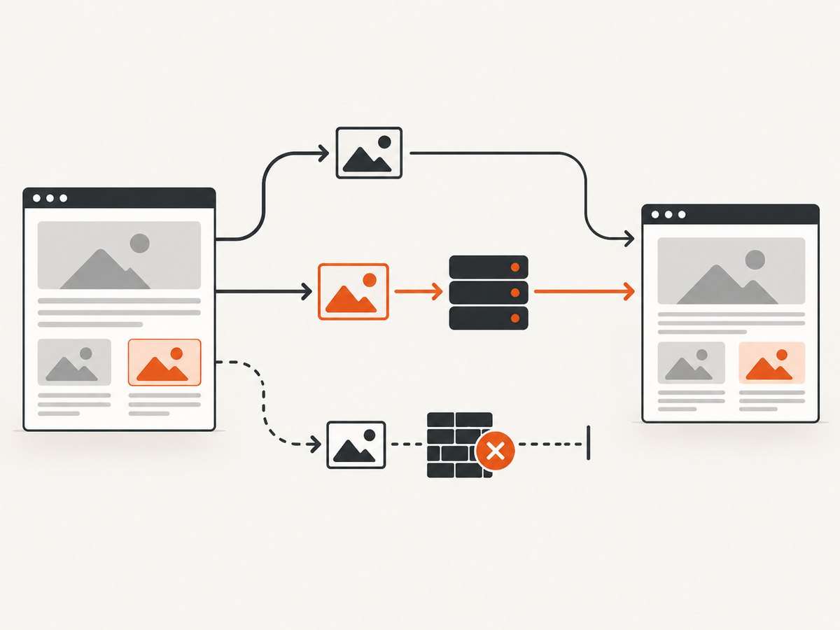 When the image host cannot grant CORS, a restricted same-origin proxy is the documented alternative.
