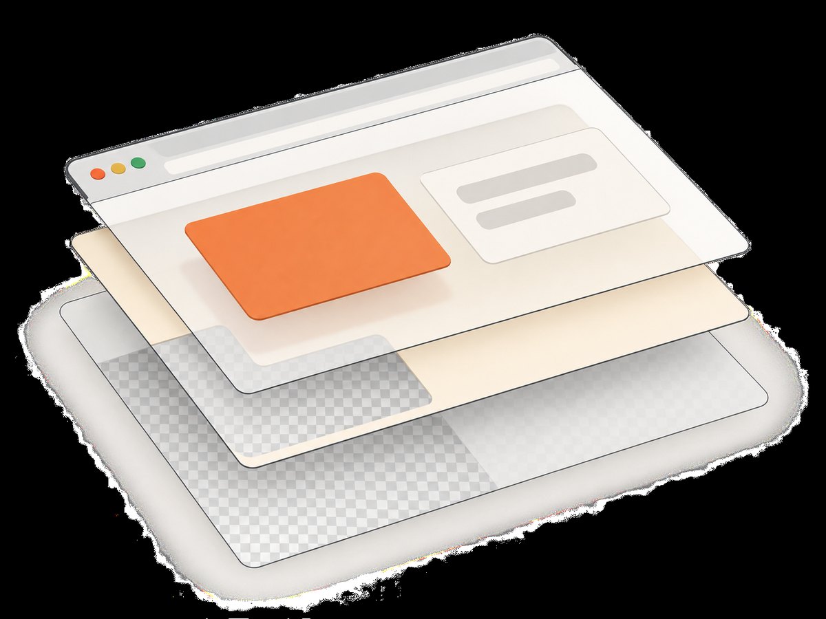Transparency works only where no captured CSS layer paints an opaque background.