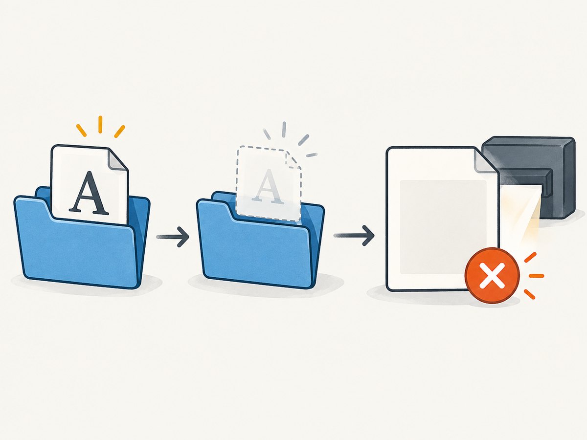 A temporary font must remain available until ReportLab finishes opening it.