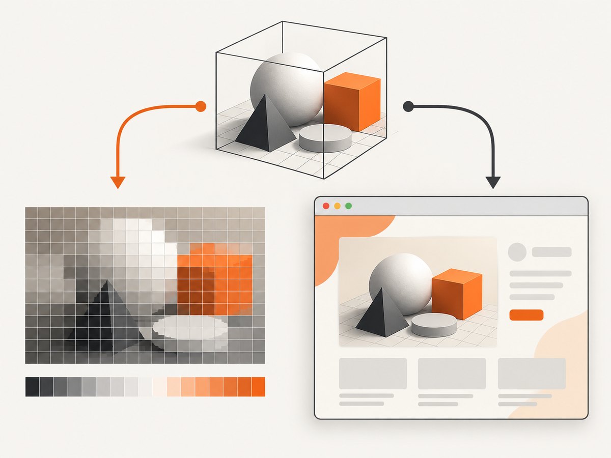 Raw WebGL readback and a browser screenshot observe different stages of rendering.