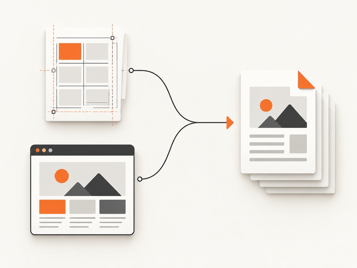 Code-first layout and browser rendering solve different document-generation problems.