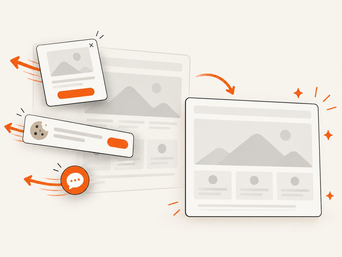 A clean capture removes common overlays before the image is billed and delivered.