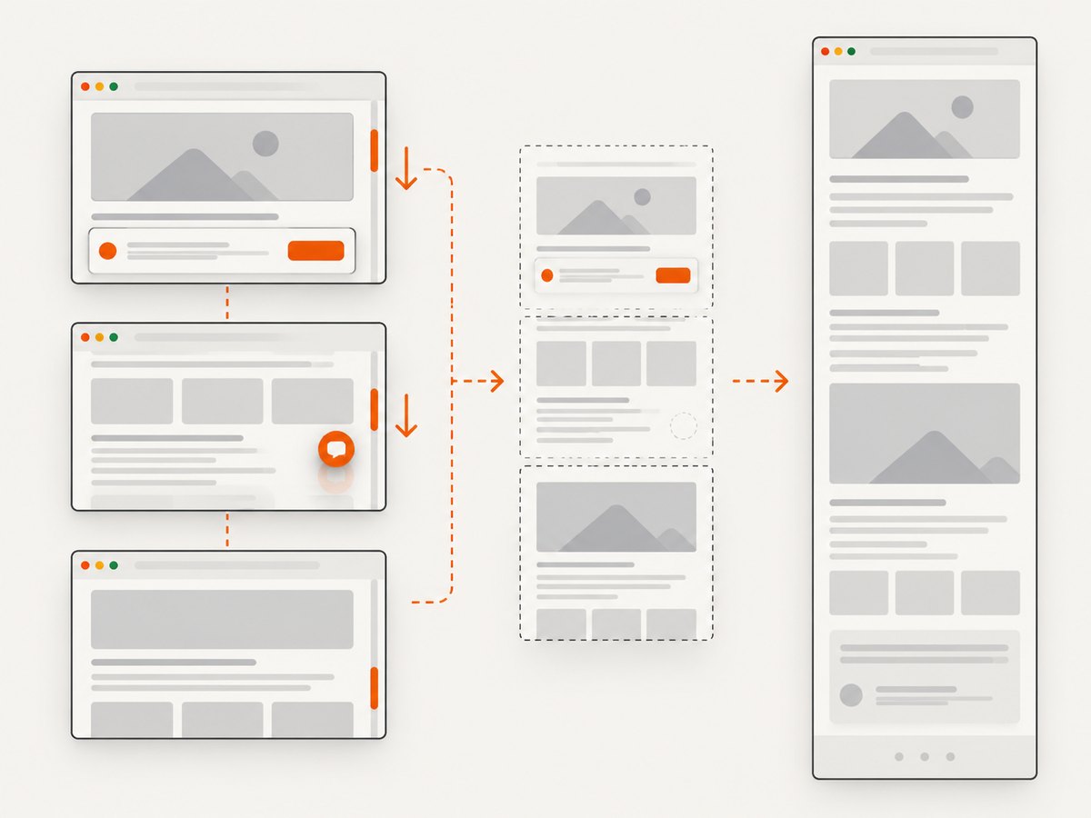 A scrolling capture visits page sections and assembles them, so inspect the result for missing or repeated content.