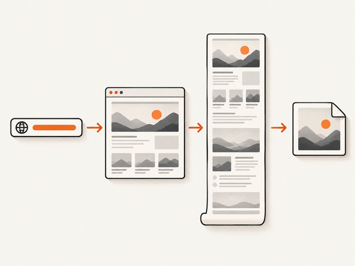 A full-page capture renders the document beyond the visible viewport and returns one image.