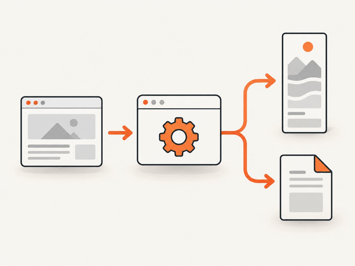 A full-page capture turns a rendered webpage into one long image or PDF.