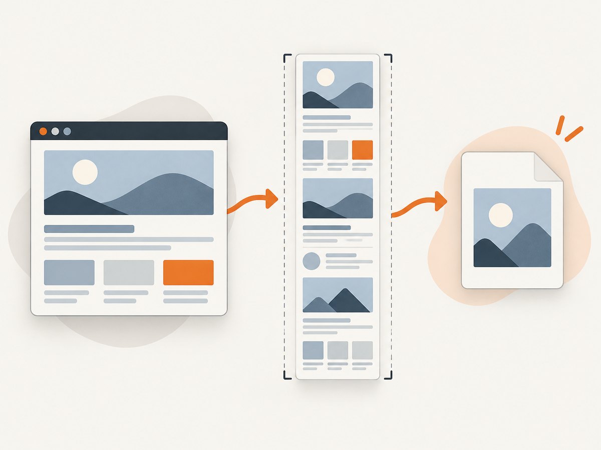 A full-page capture renders the document beyond the current viewport into one image.