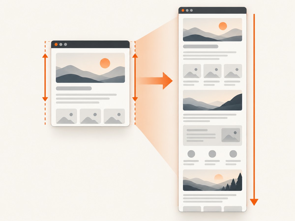 A full-page capture renders content below the visible browser viewport into one image.