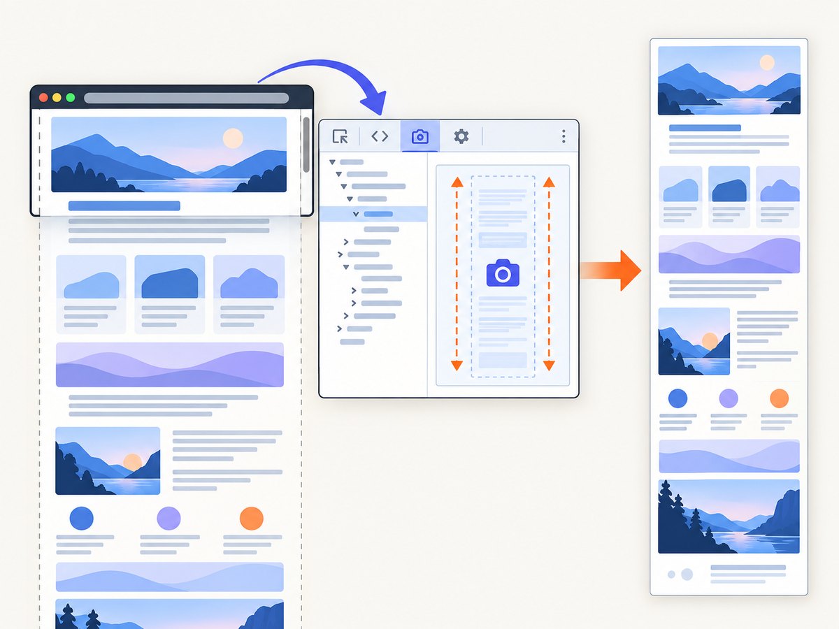A full-page command captures content beyond the current viewport.