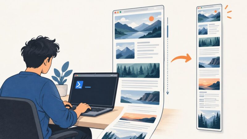 How to Take Full-Page Screenshots in PowerShell