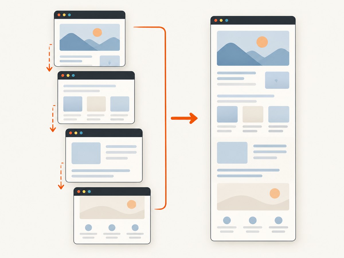 A full-page extension scrolls through the document and assembles content below the fold into one capture.