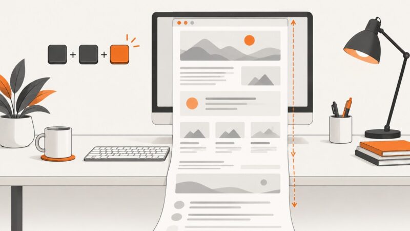 Keyboard Shortcuts for Capturing a Full Webpage
