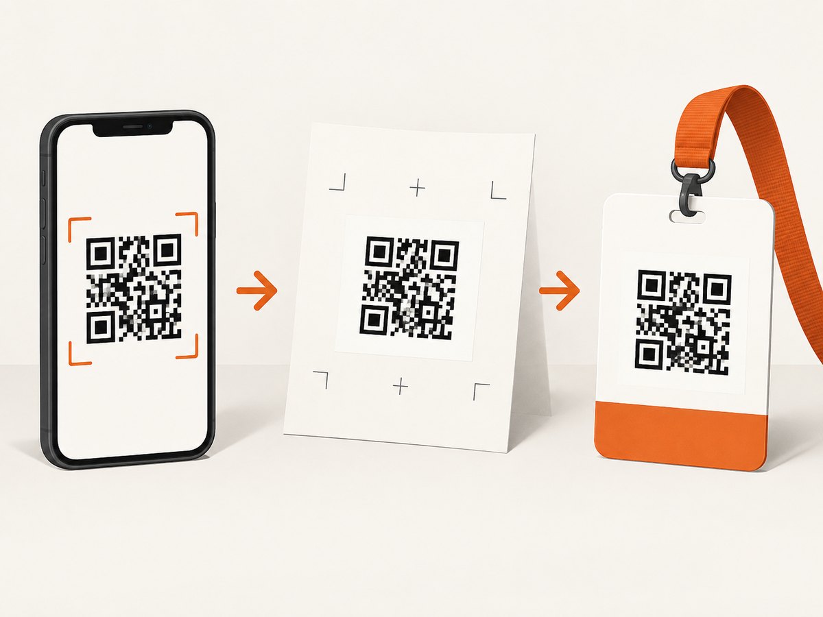 Verify the exported design and a representative print before producing the full badge batch.