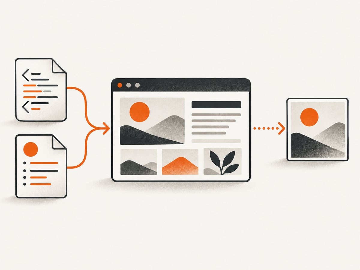 HTML and CSS become pixels only after the browser finishes rendering the page.