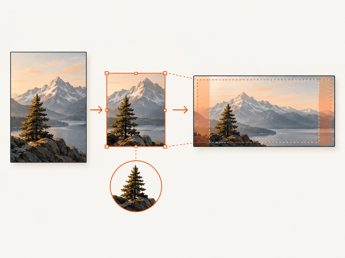 Choose a crop or padded layout that preserves the focal subject and leaves room for a readable headline.