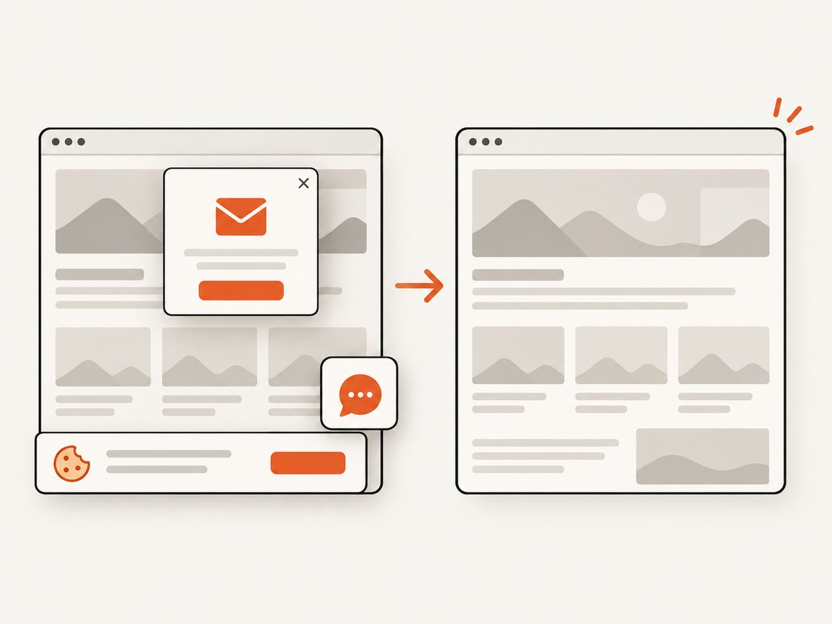 A clean capture removes common overlays before the image is delivered.