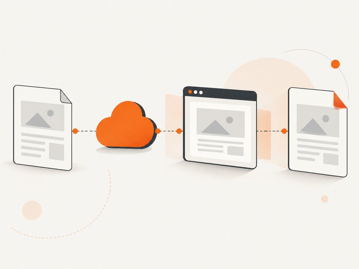 The Lambda flow: load content, render it in headless Chromium, and return PDF bytes.