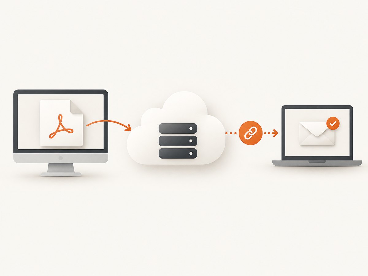A shareable link comes from hosted storage, not from a local file path.