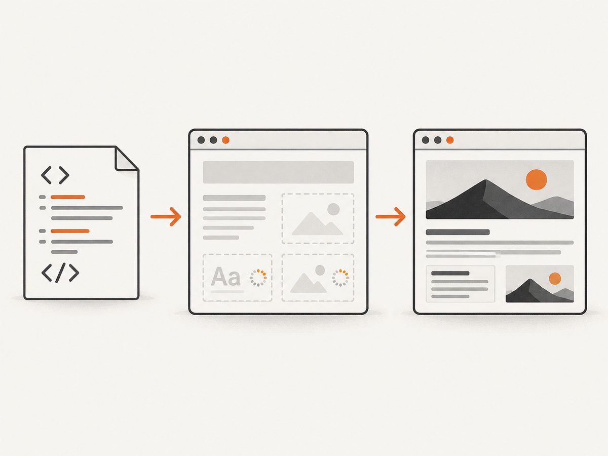 A reliable thumbnail pipeline renders HTML, waits for content, and then captures the chosen region.