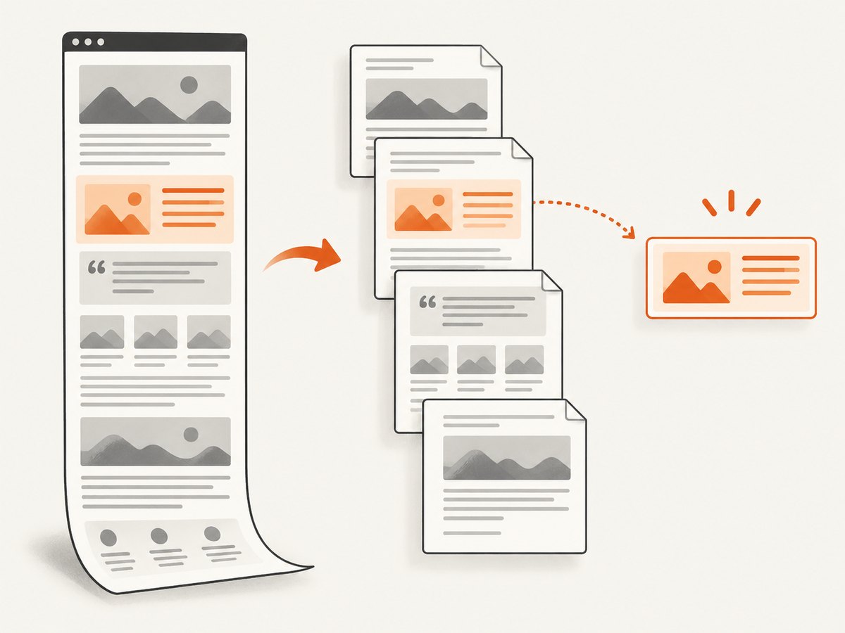 Choose full-page output for an archive or a selected element for focused documentation.