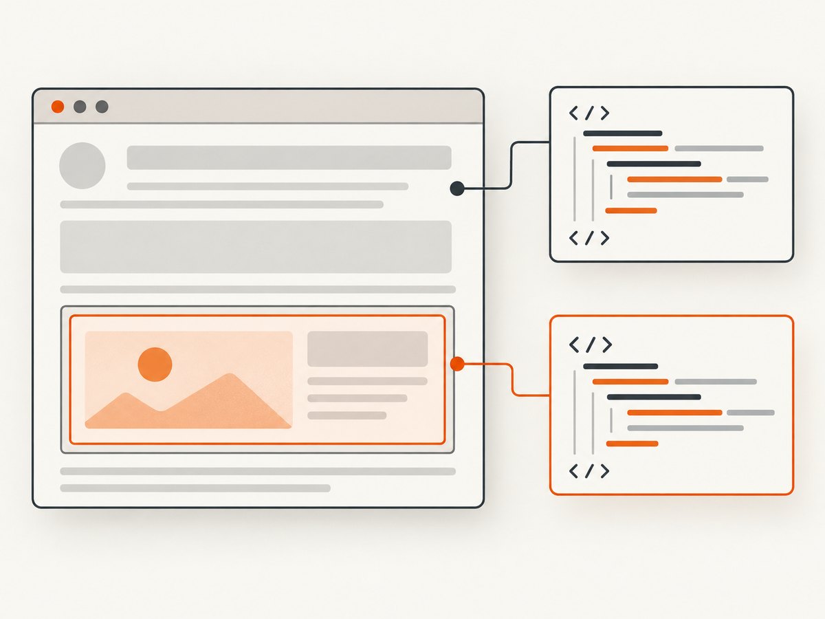Read iframe markup through that frame’s own document context.