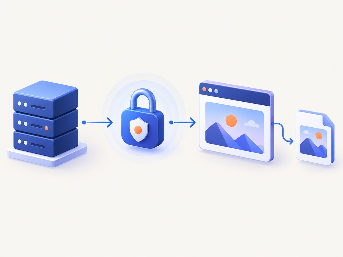 Keep the provider key on your server while the browser receives only the resulting image.