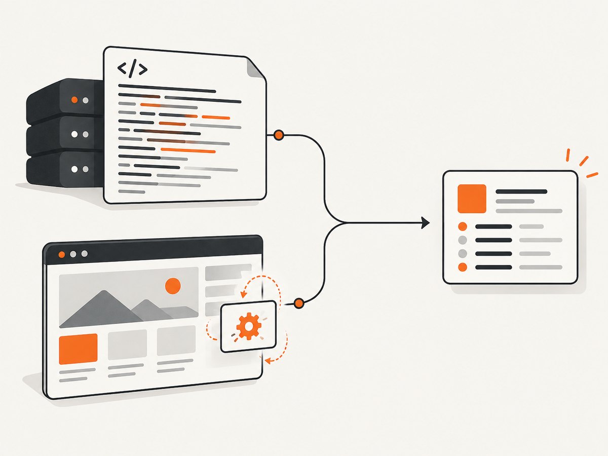 Use browser rendering only for pages whose content is created by JavaScript.