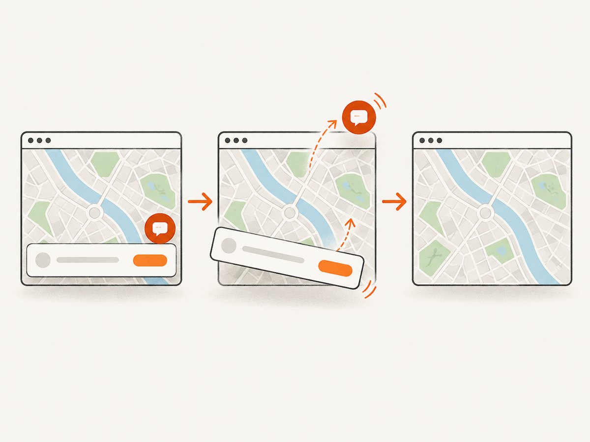 A capture workflow should remove obstructing page elements and preserve the clean original for review.