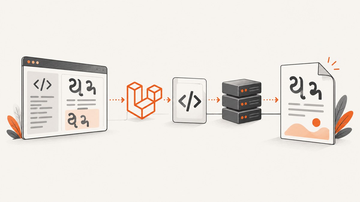 How to Generate Gujarati PDFs from HTML in Laravel