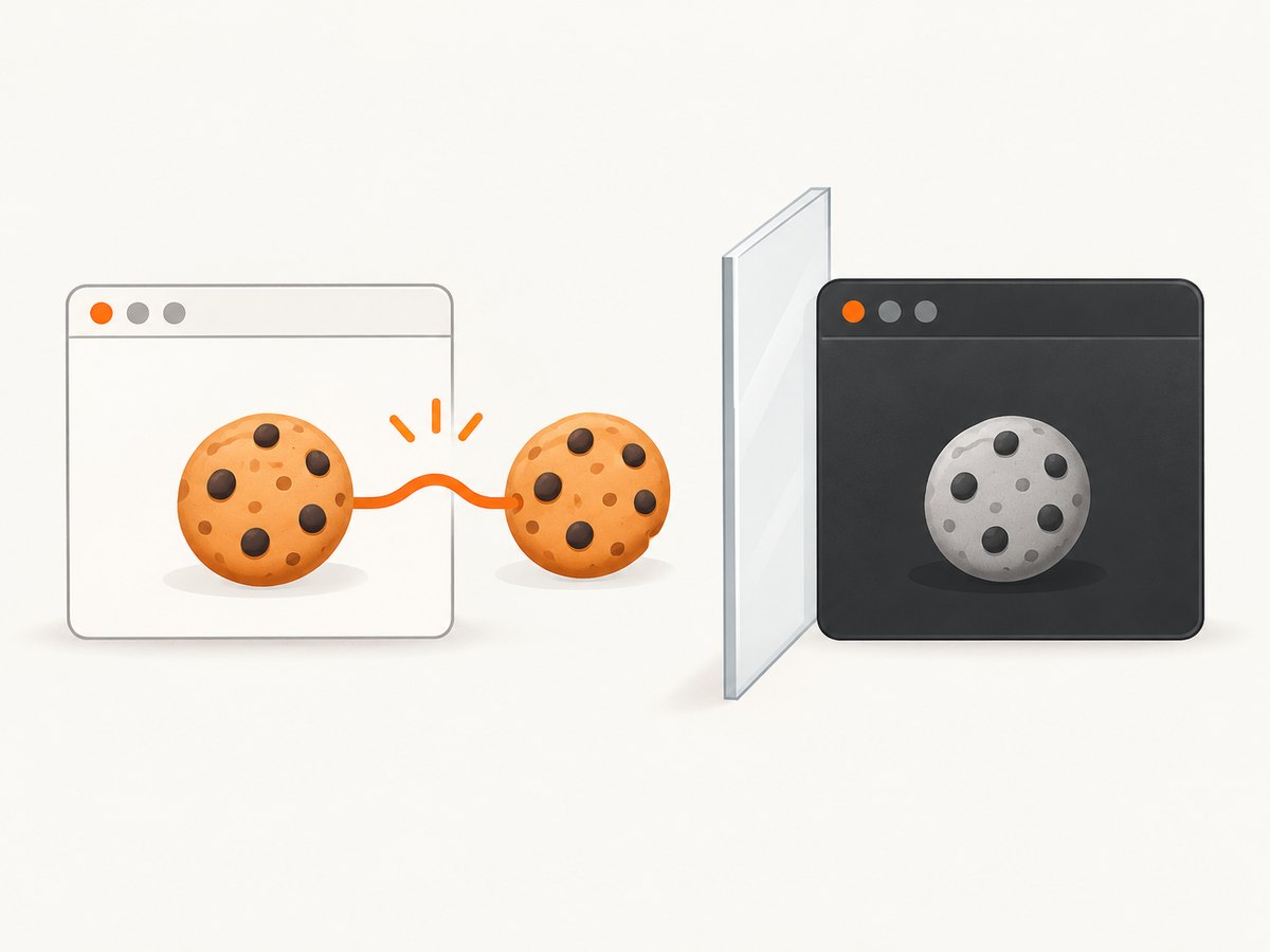 Browser contexts let related tabs share a session or keep cookies and cache isolated.