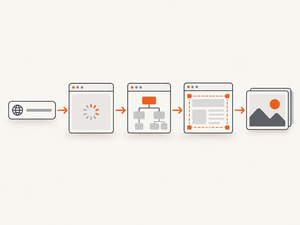 A reliable capture checks navigation, readiness and bounds before saving the image.