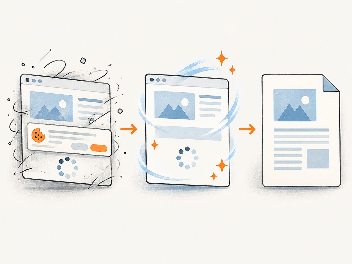 Readiness and page cleanup determine whether the PDF contains the content you expect.