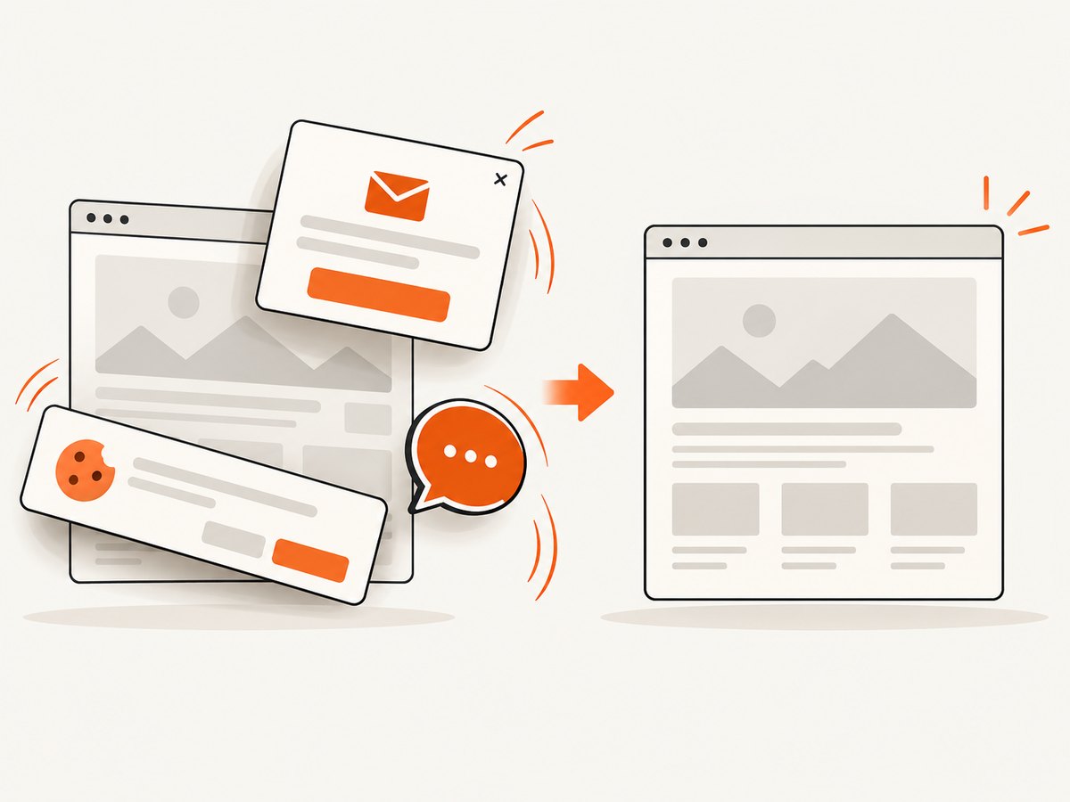 A capture service can clean common overlays before generating the document.