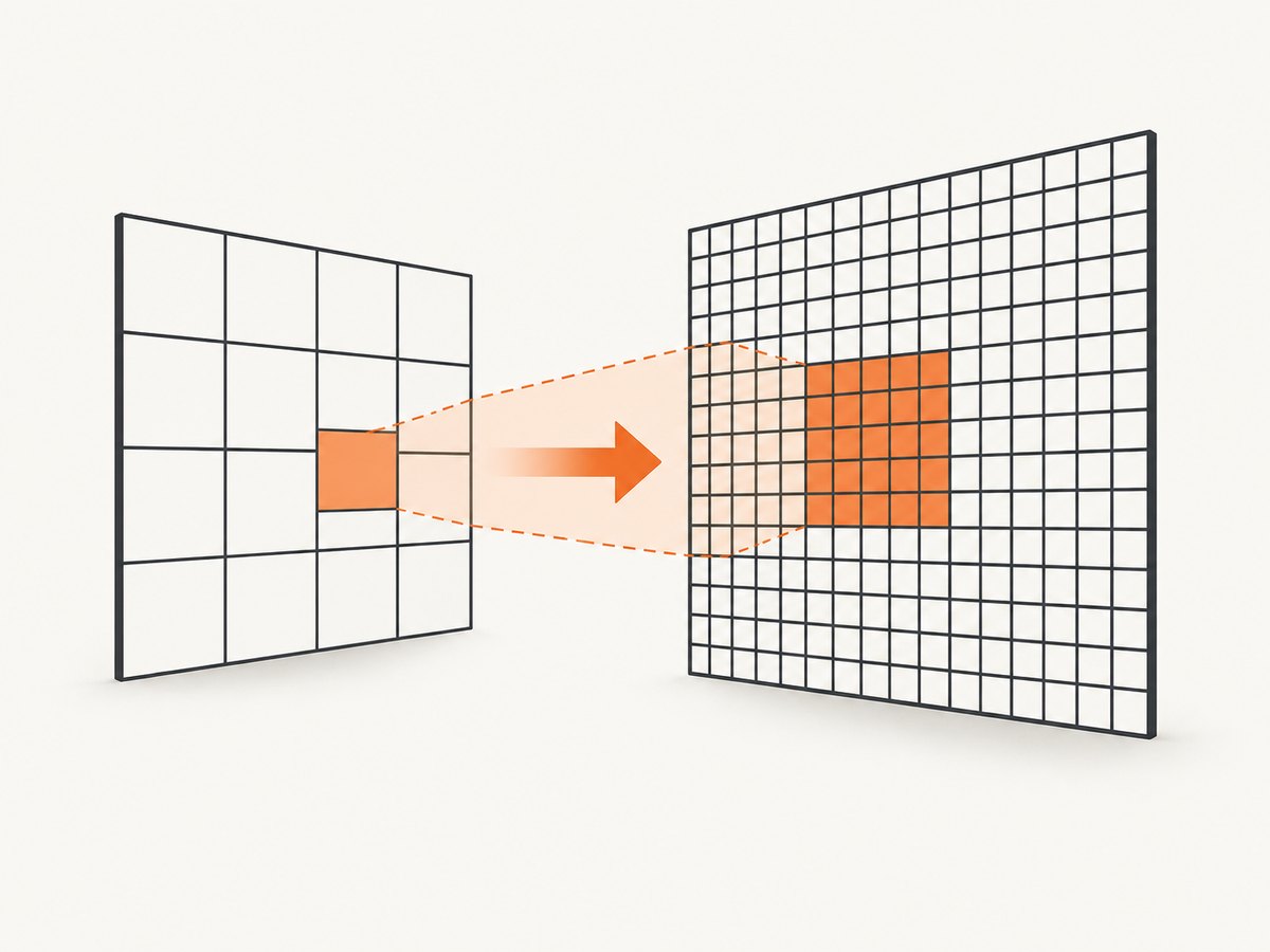 Logical layout units and physical image pixels are related by a scale factor.