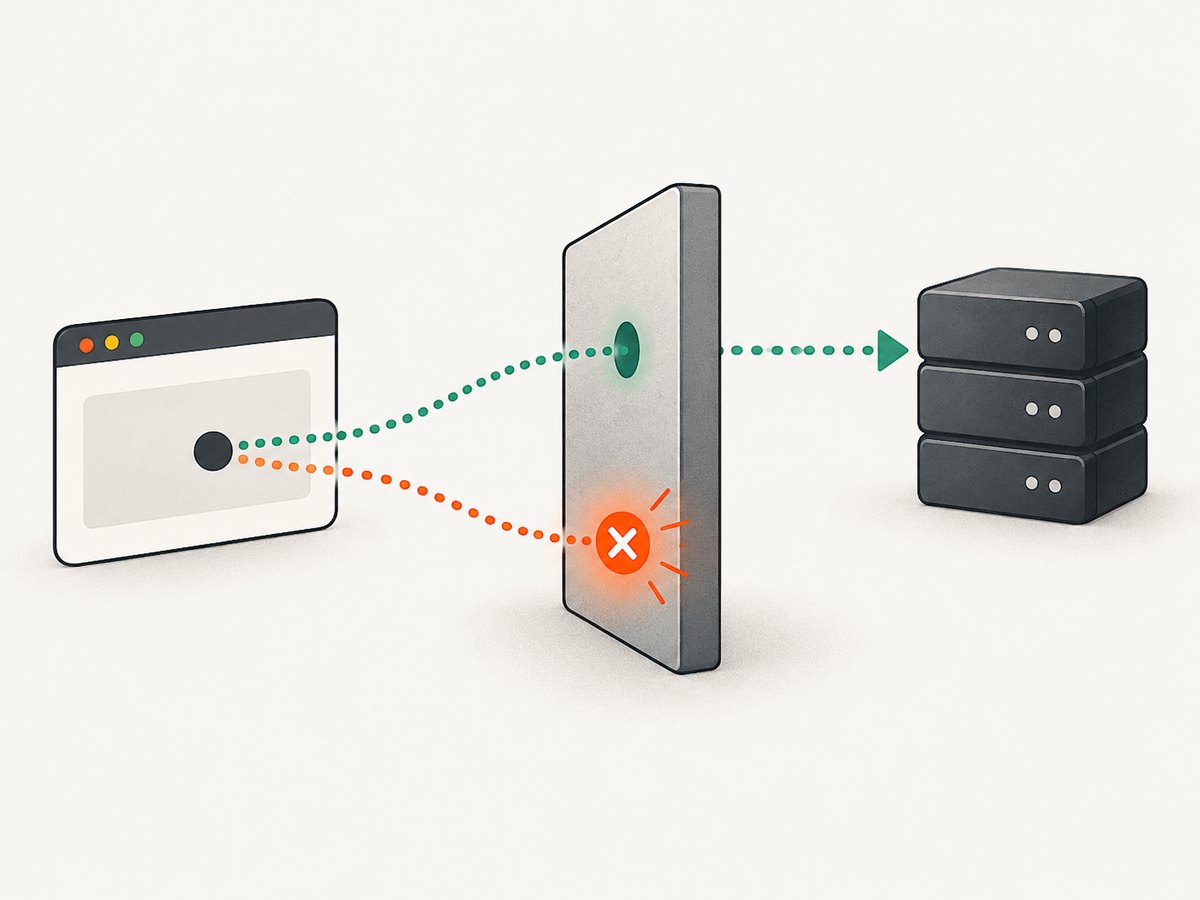 A server's CORS configuration determines whether browser code can read a cross-origin response.