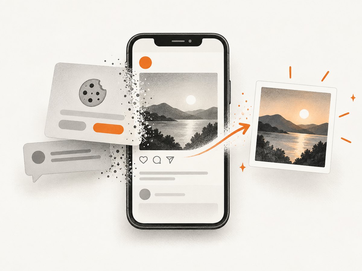 Automated website captures can remove common overlays before saving a clean page image.