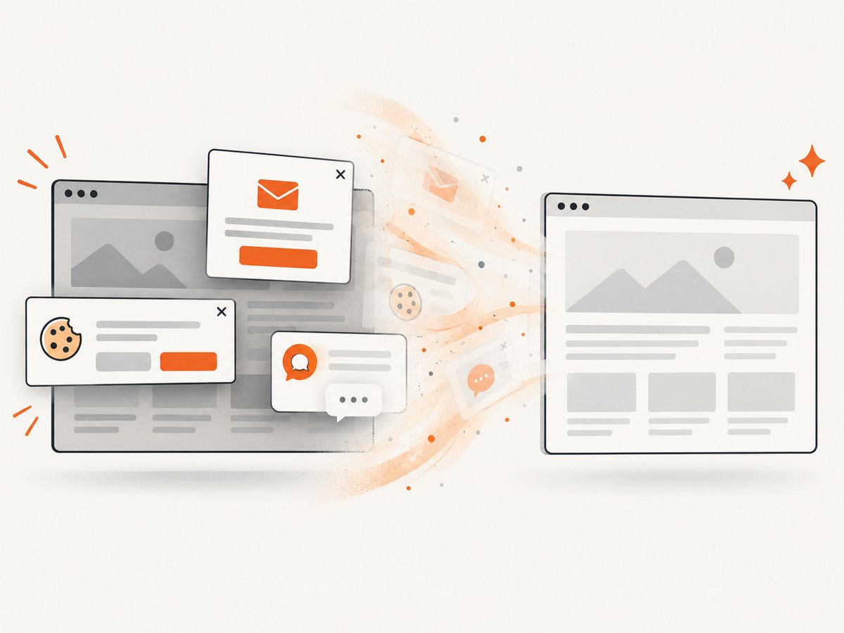 Cleanup before capture keeps automated website screenshots usable.