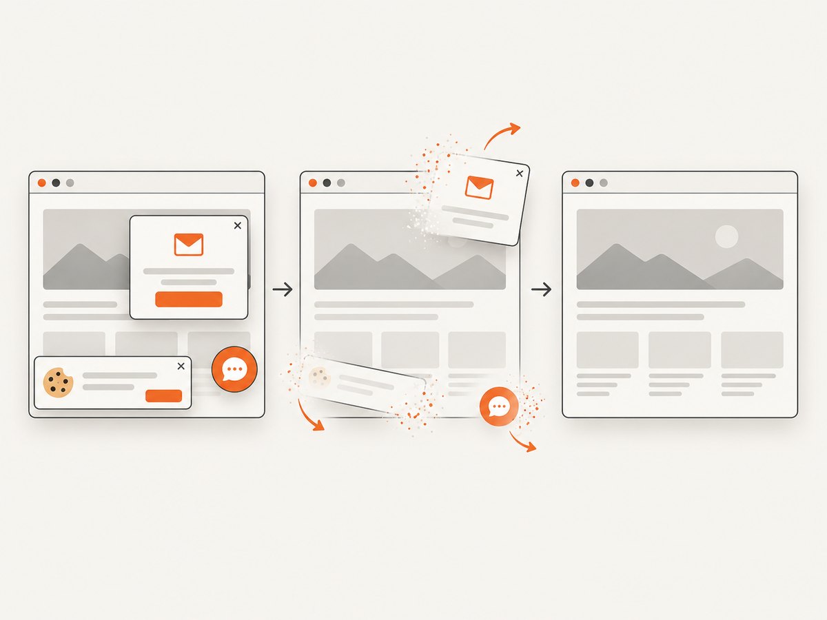 A clean capture removes common overlays before producing the image.