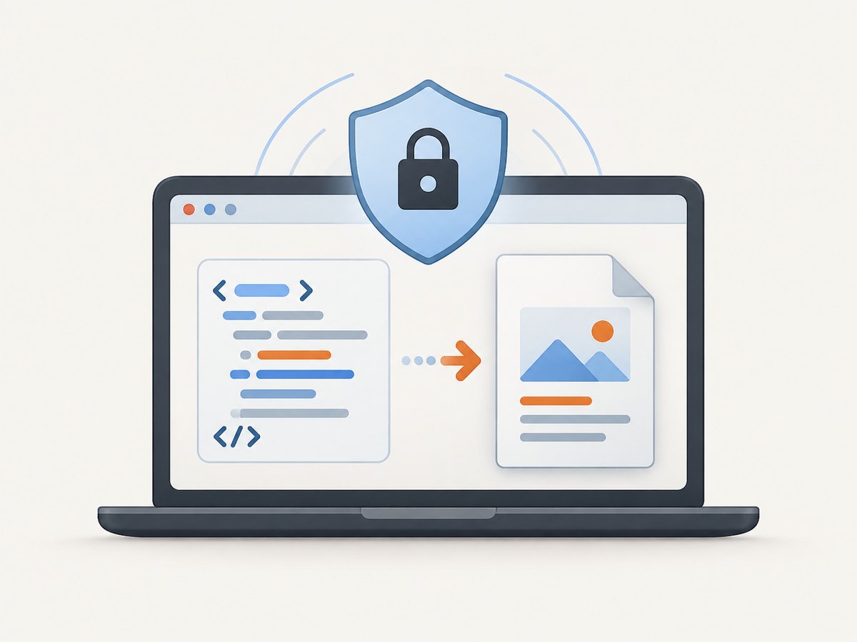 A local browser converter can keep a one-off HTML document on the device.