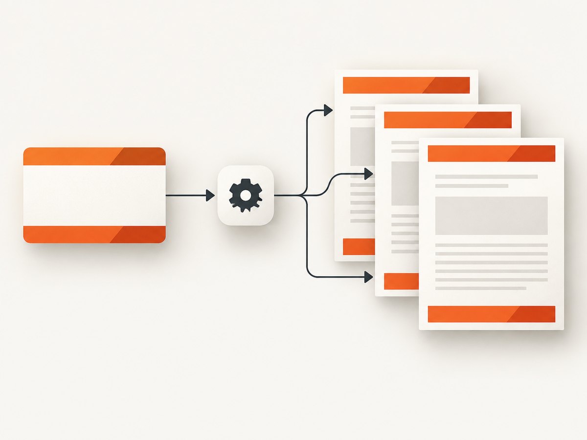 An event handler paints the same bounded header and footer regions on each generated page.
