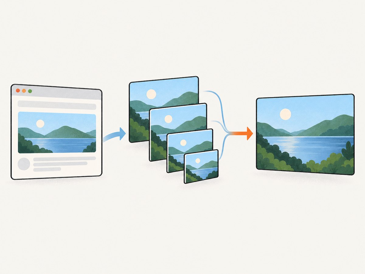 The browser combines srcset, sizes, viewport, and pixel density to choose an image candidate.