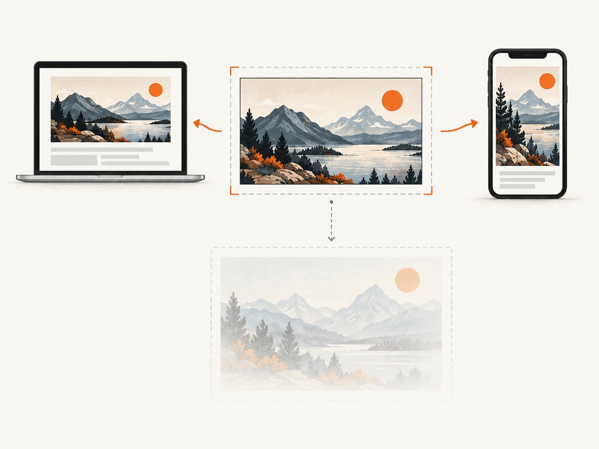 Responsive sources, reserved space, and deliberate loading priorities address different image-delivery problems.