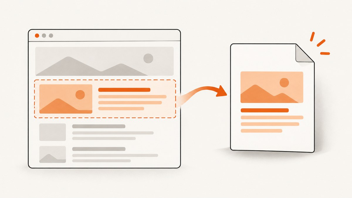 How to Convert an HTML Section to a PDF Snapshot in JavaScript Without Libraries