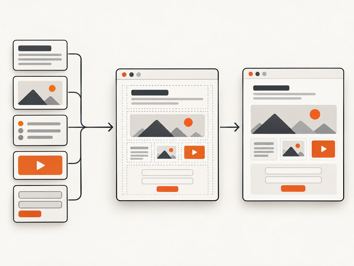 HTML supplies structure and meaning; the browser turns it into a rendered page.