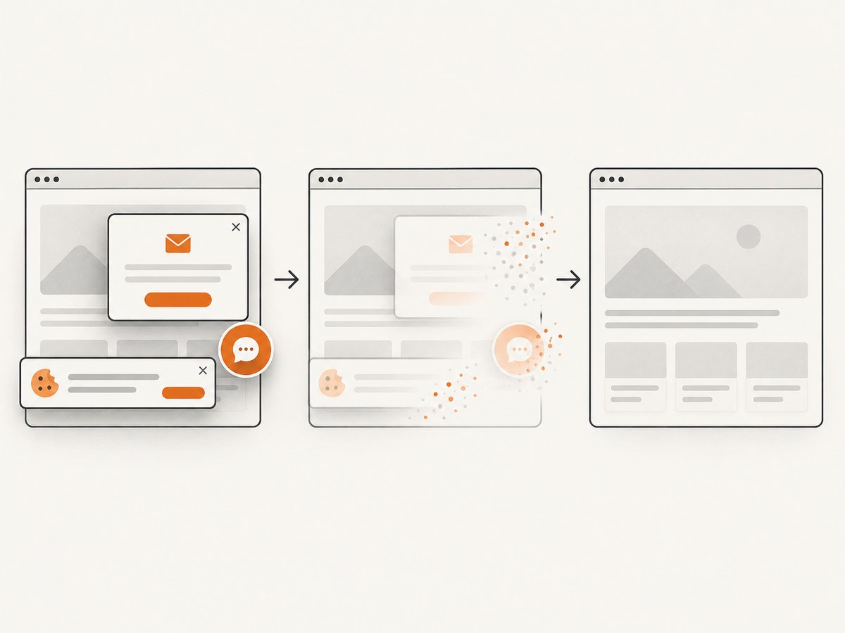ScreenshotNeo removes common overlays before capturing a clean page.