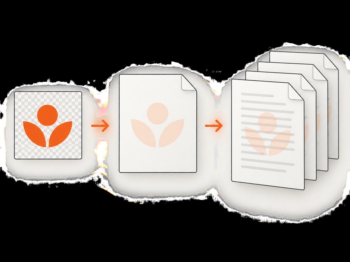 Prepare the image as a watermark page, then apply it to the source PDF with the desired overlay order.