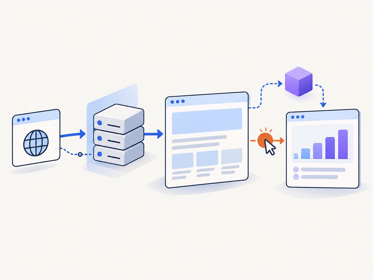 A route can render its initial shell first and fetch an optional Client Component when it is needed.