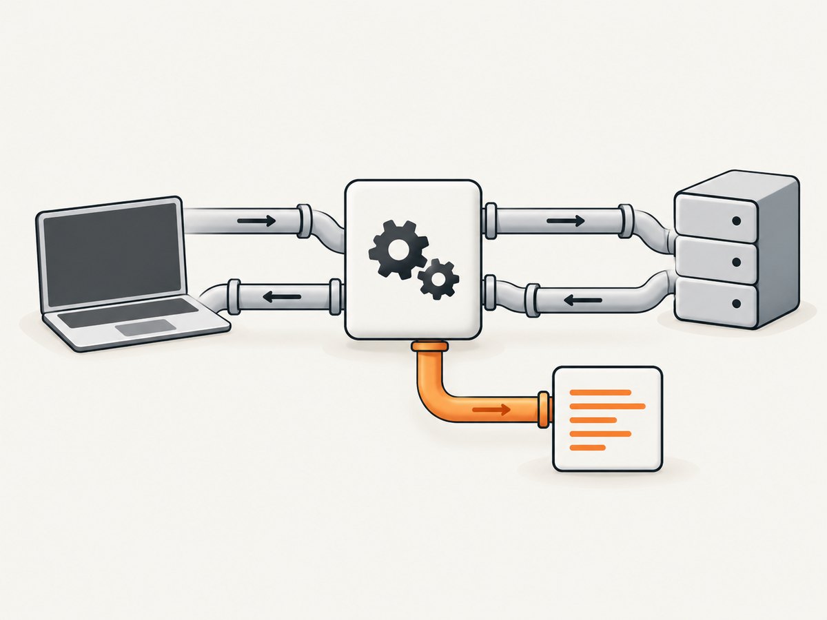 With stdio transport, protocol messages use stdin and stdout while logs stay on stderr.